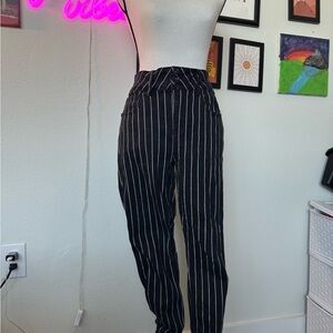 Striped Black and White Women's Pants